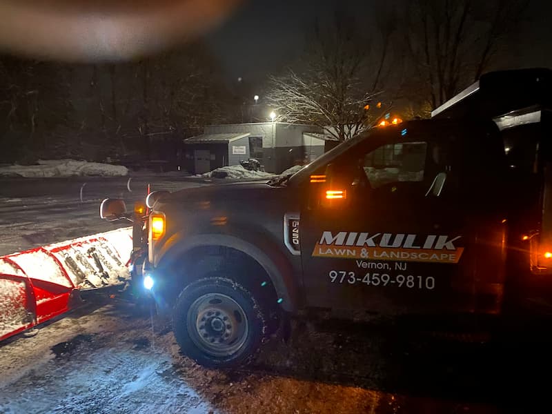 Snow plowing parking lot in warwick ny