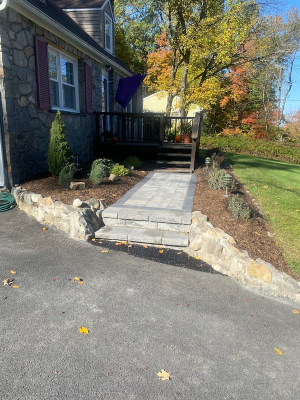 Walkway installation and planting in sparta nj