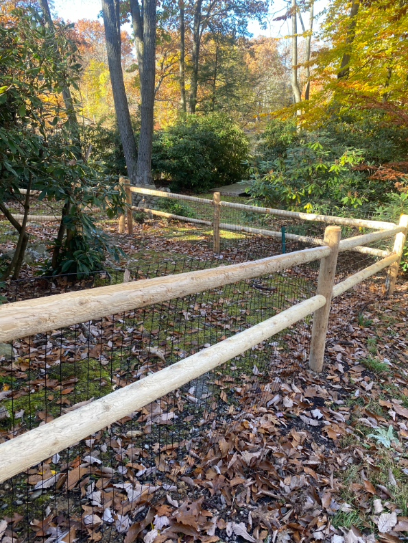 Wood fence installation